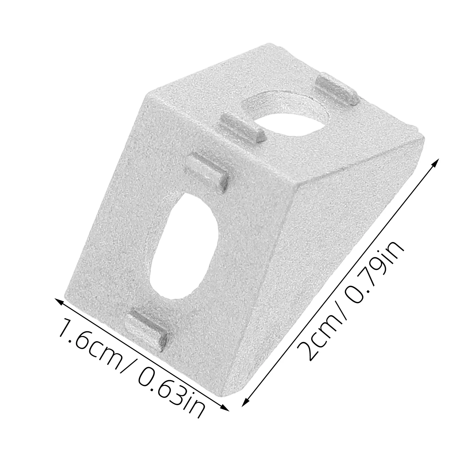 20 قطعة قوس الزاوية الألومنيوم 2X2X2Cm ل 20 مللي متر النتوء 90 درجة موصلات صلبة الثقيلة الأقواس المعدنية طابعة ثلاثية الأبعاد باستخدام الحاسب الآلي