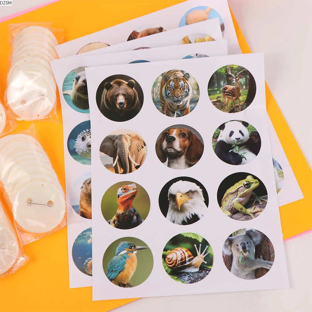 

Punch Press Badge Maker Machine Button Making Supplies Cute Stickers Button Maker Machine Decorations 55mm DIY Pin Maker