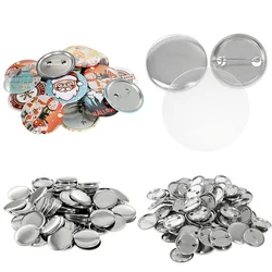 100 Sets Of Metal Badge Pin Button Making Parts Diy Blank Badge Button Parts Tinplate Bottom Badge Making Materials