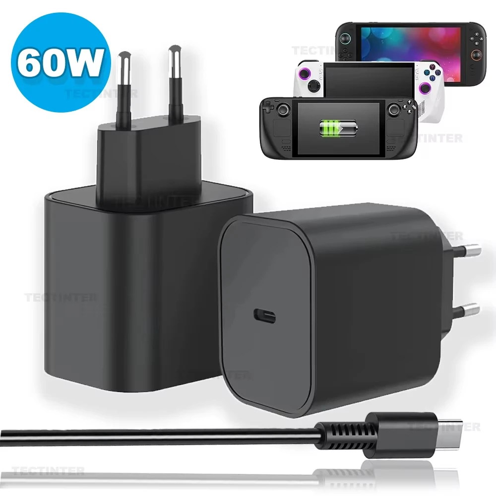 

New 60W AC Adapter For NS Switch 2 Type C Fast Charger Power Supply Support TV Mode Wall Charger For Switch 2 Game Accessories