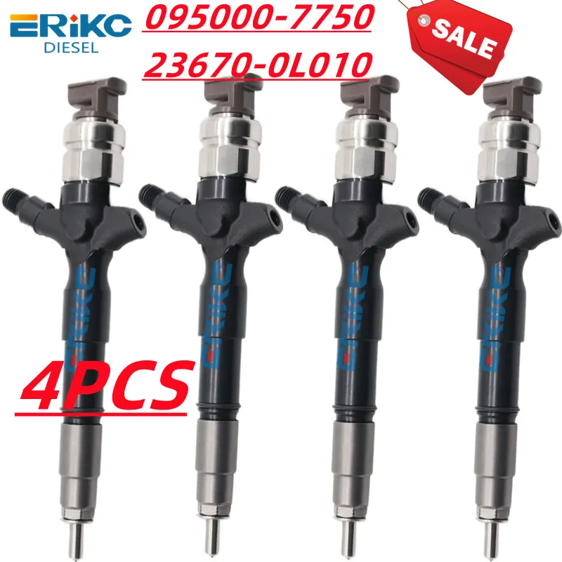 23670-0L010 095000-7760 Common Rail Diesel Injector Nozzle 223670-0l010 095000-7750 Fits for Toyota Hilux Hiace 2KD 4PCS