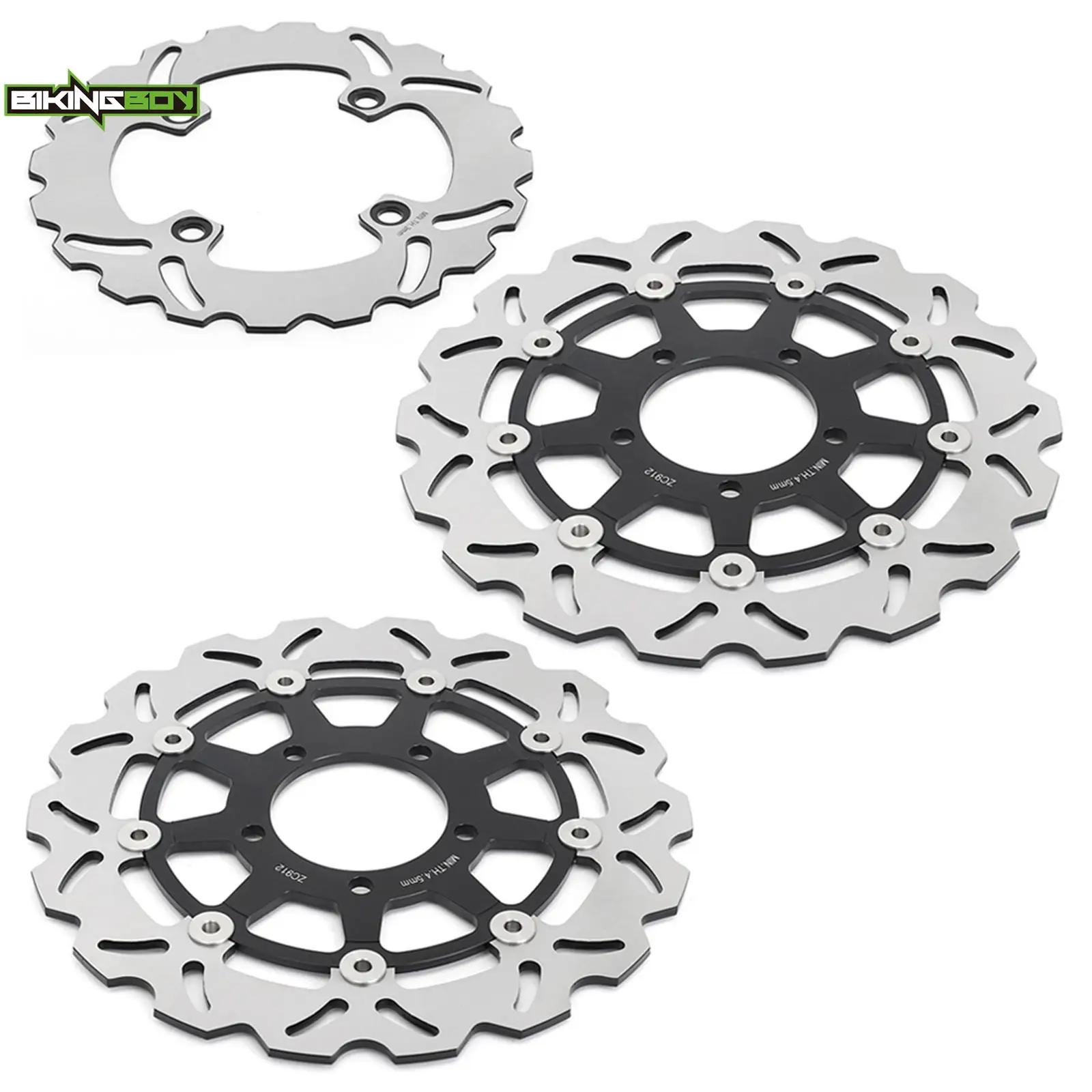 BIKINGBOY For ER-6F Ninja 650R ER-6N 06-16 15 KLE 650 Versys / ABS 07 08 09 10 11 12 13 14 Front Rear Brake Discs Disks Rotors