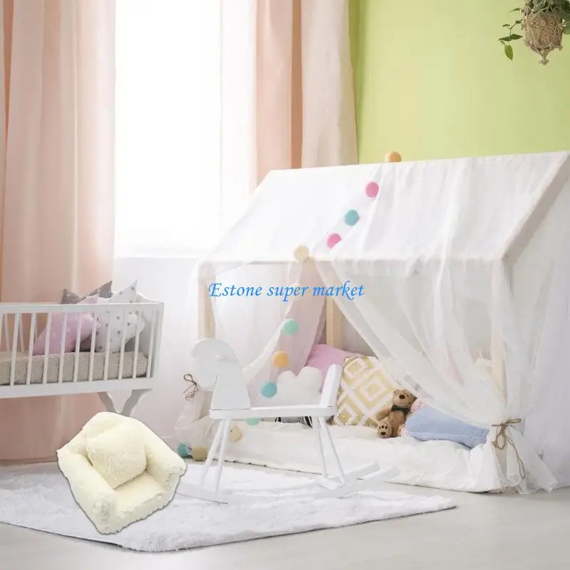 

090B OB11 tiny Plush Sofa With Pillow Ecological Friendly tiny house Living Room Furniture