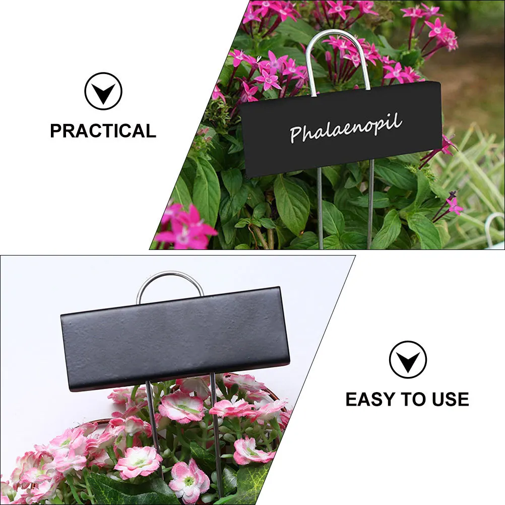 

4pcs Plant Label Metal Garden Labels Markers Stainless Steel Pointed Design Easy Insert Durable For Gardening Flower Shop