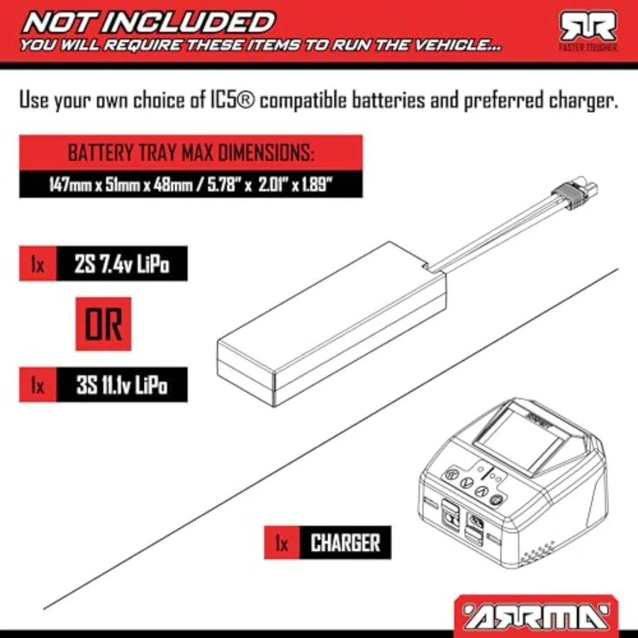 Infraction 223S 1/8 RC Truck 4X4 Brushless, RTR, DSC, All-Road Street Bash, ARA4315V4T3, Lipo Battery and Charger Not Included