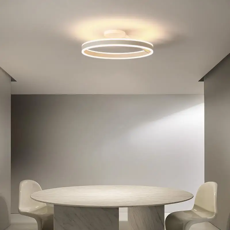 Living Room LED Ceiling Lamp Chandelier Modern Minimalist Restaurant Bedroom Kitchen Light Indoor Home Circular Lighting Decor