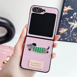 Shockproof Cartoon Leather Phone Case for Samsung for Galaxy Z Flip 7 6 5 4 3 Flip7 Flip6 Flip5 Flip4 Flip3 5G Protective Cover