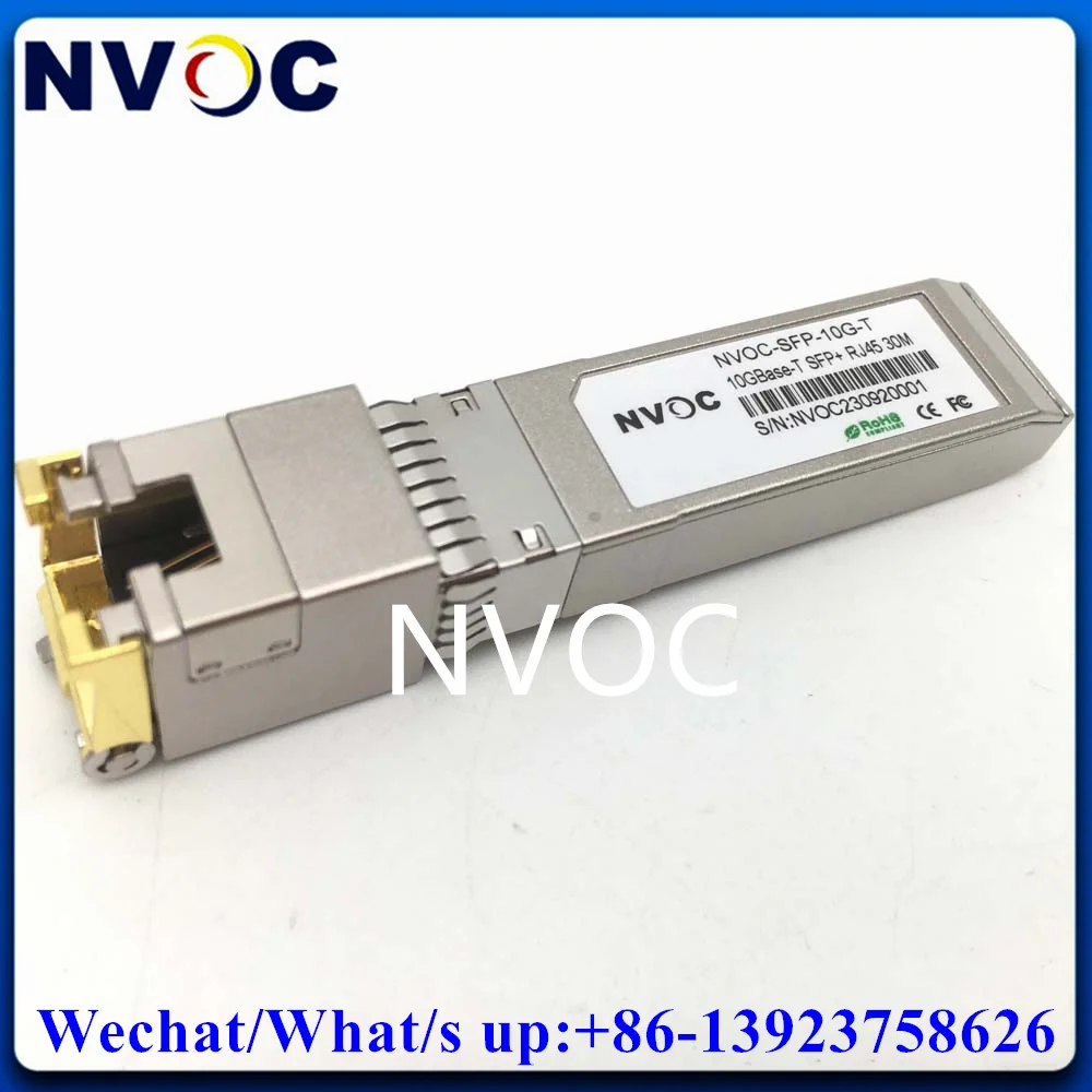 10GBASE-T Copper SFP+ Transceiver,10G-T-RM-Y 10G/5G/2.5G/1G 30M Rate RJ45 Ethernet Port  With 88X33110 Chipset Support 1G