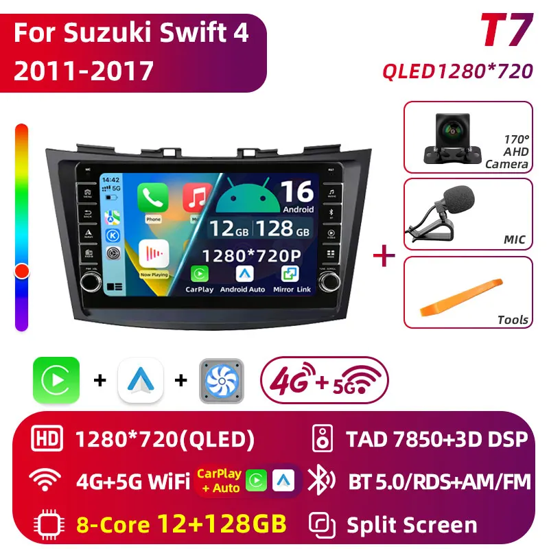 Android 16 Autoradio Stereo Voor Suzuki Swift 4 2011 2012 2013 2014-2016 Multimedia Video Player 2 Din auto Audio G Stereo Audio