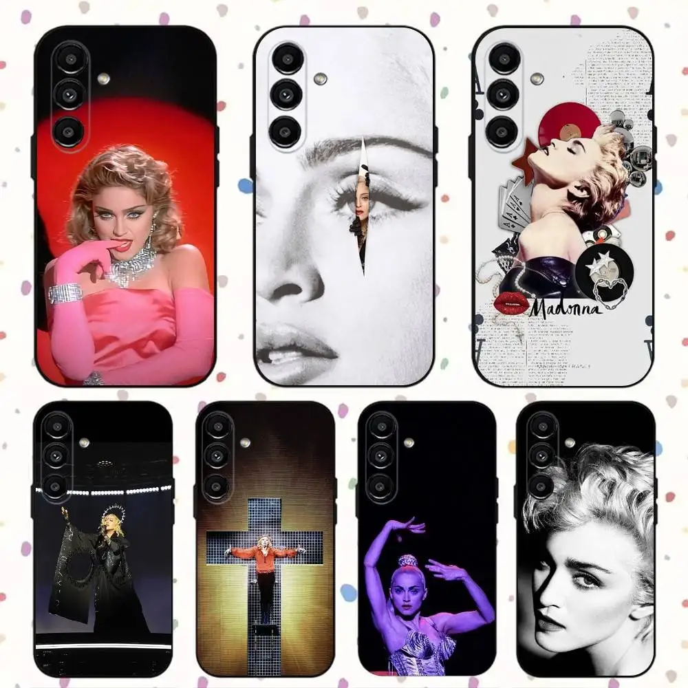 

Singer M-Madonna Phone Case For Samsung S24,S21,S22,S23,S30,Ultra,S20,Plus,Fe,Lite,Note,10,9,5G Black Soft Cover