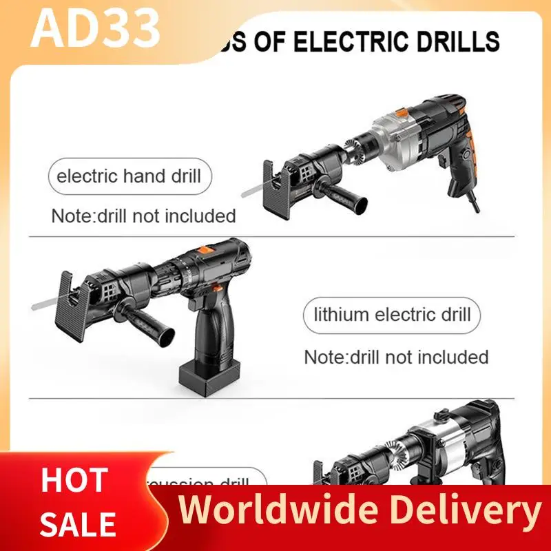 

Top Deals Conversion Head Of Screwdriver Electric Drill To Electric Saw Reciprocating Saw Household Multifunctional Wood Tools