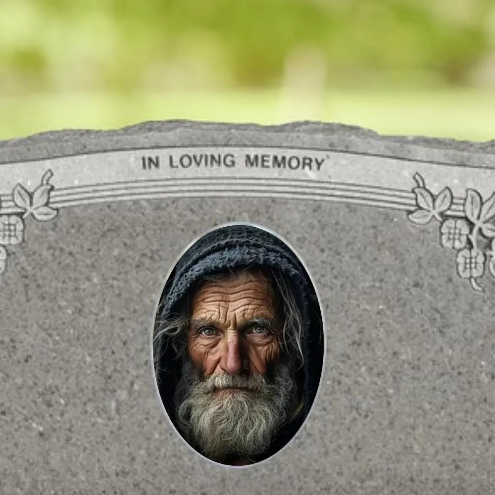 2D Flat Not 3D 1pc Custom Photo Memorial Headstone Tile Customizable Cemetery Decorations for Grave Memorial Day Decorations - view 3
