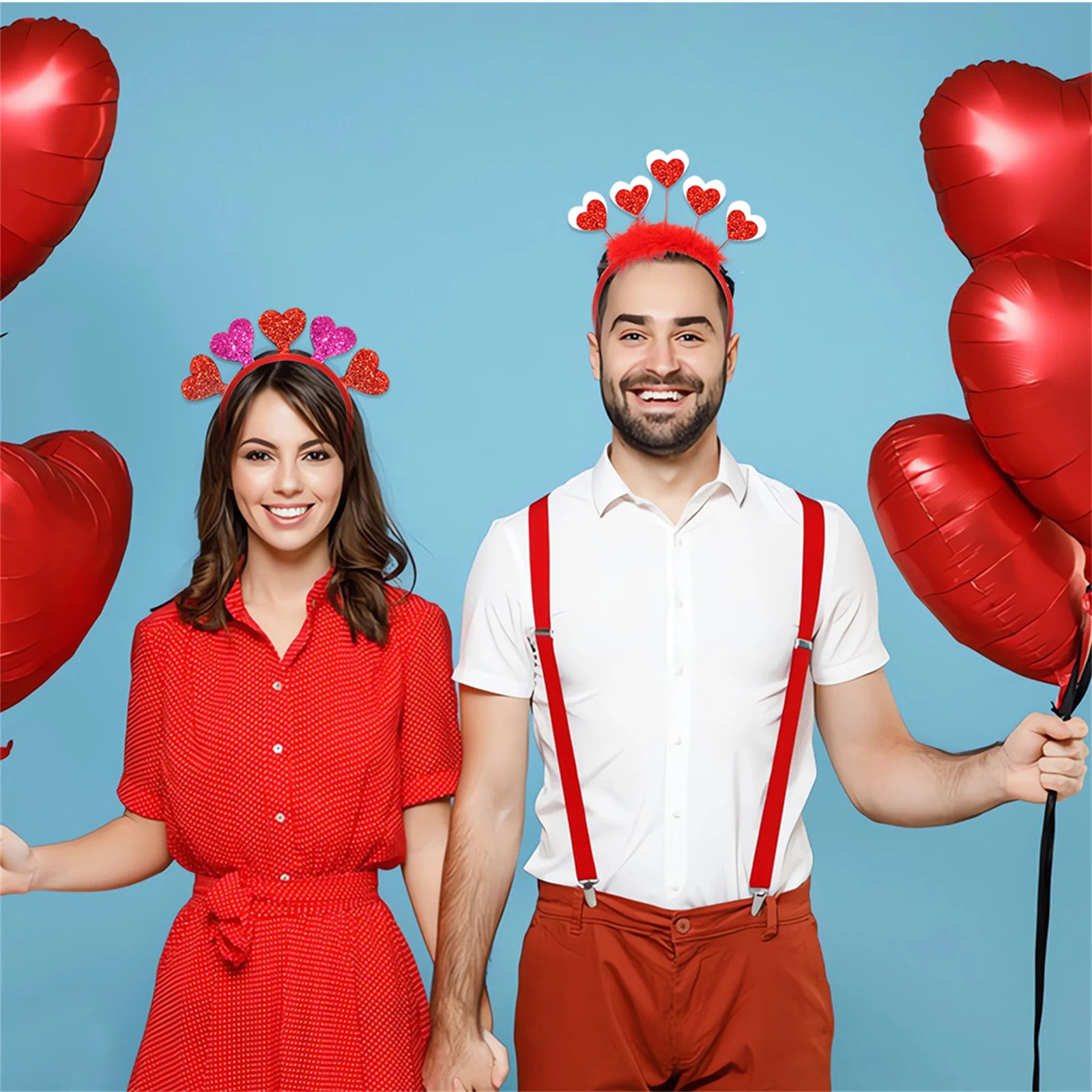 

Valentine's Day Ladies Heart Sequin Headband Fashion Women Headbands Holiday Party Decorative Hair Hoops Hair Accessory