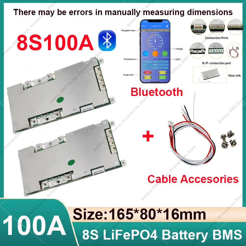 8s-lifepo4-bms-100a-32v-balanced-intelligent-protection-with-battery-pack-energy-storage-series-parallel-bluetooth-use