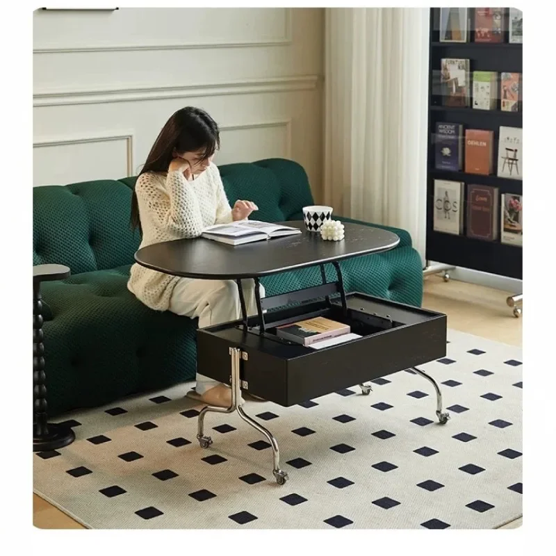 Lifting coffee table dining table dual-purpose living room minimalist small apartment household multi-function movable