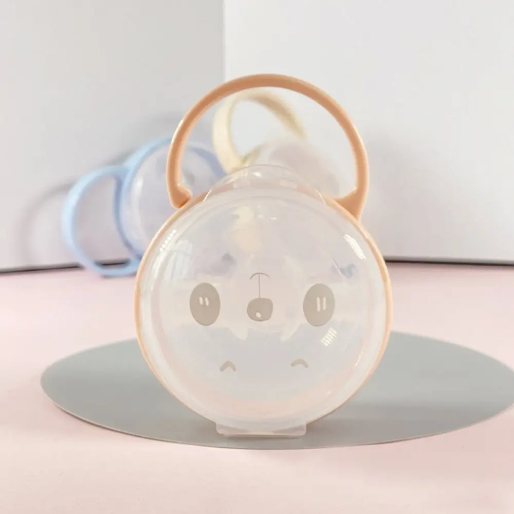 

Container Pacifier Storage Box Food-Grade Silicone Panda Baby Pacifier Clip Molar Chain Nipple Holder Box Baby Pacifier Box