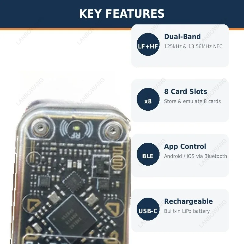 Ultra V2.0 Bluetooth Card Reader ICID Sniffing Burning Device NFC RFID Emulator Tool For Access Control System Test