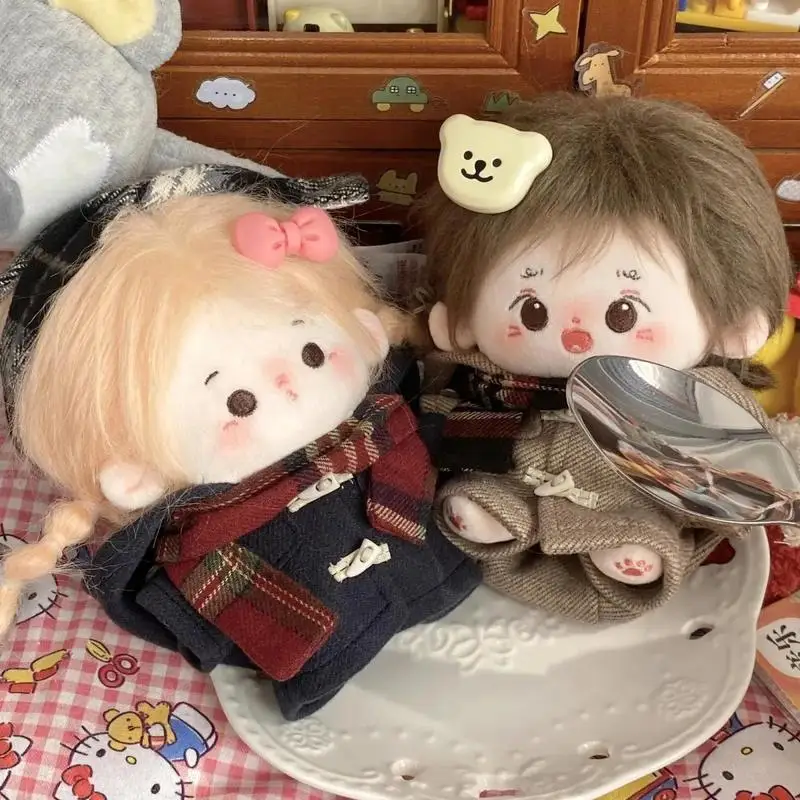 

10cm Cotton Doll Clothes Winter Woolen Coat with Scarf Sea Stars Design Kawaii No-Attribute Doll Replacement Four-Color Options