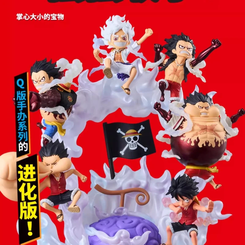 Bandai genuíno uma peça anime figura wcf luffy egghead figura de ação brinquedos para meninos meninas presente modelo colecionável ornamentos