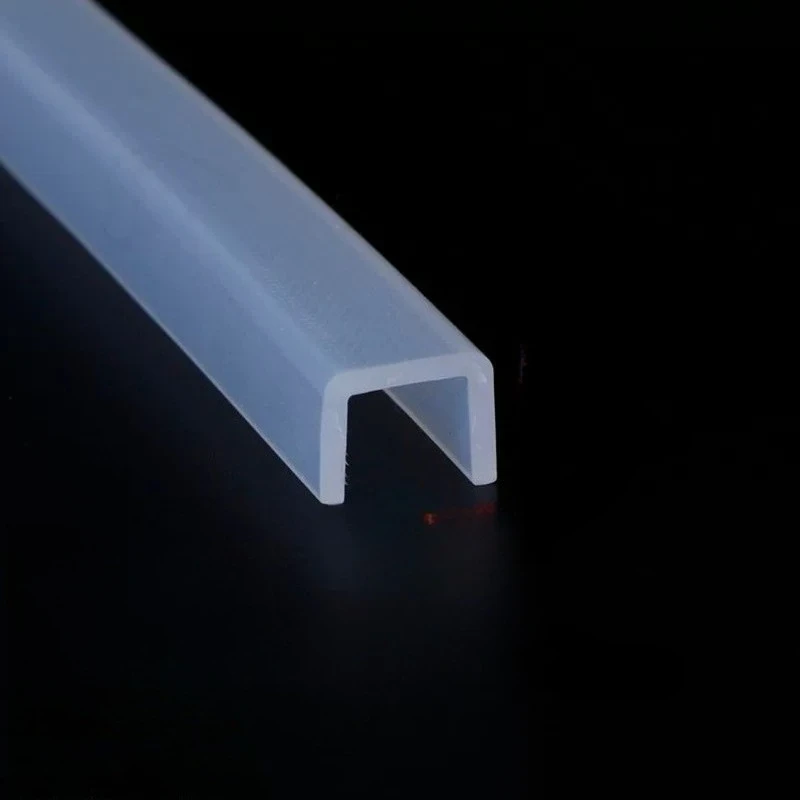 1/2/5M u-shaped high-temperature resistant transparent silicone strip fiberglass sheet edging strip insulation sealing strip