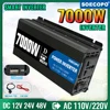 7000Wインバーター、12V/24V/48Vバッテリー入力、220V/110V AC出力、ソーラー入力対応、防爆クランプ付き、ハリケーン対策/農場用 1