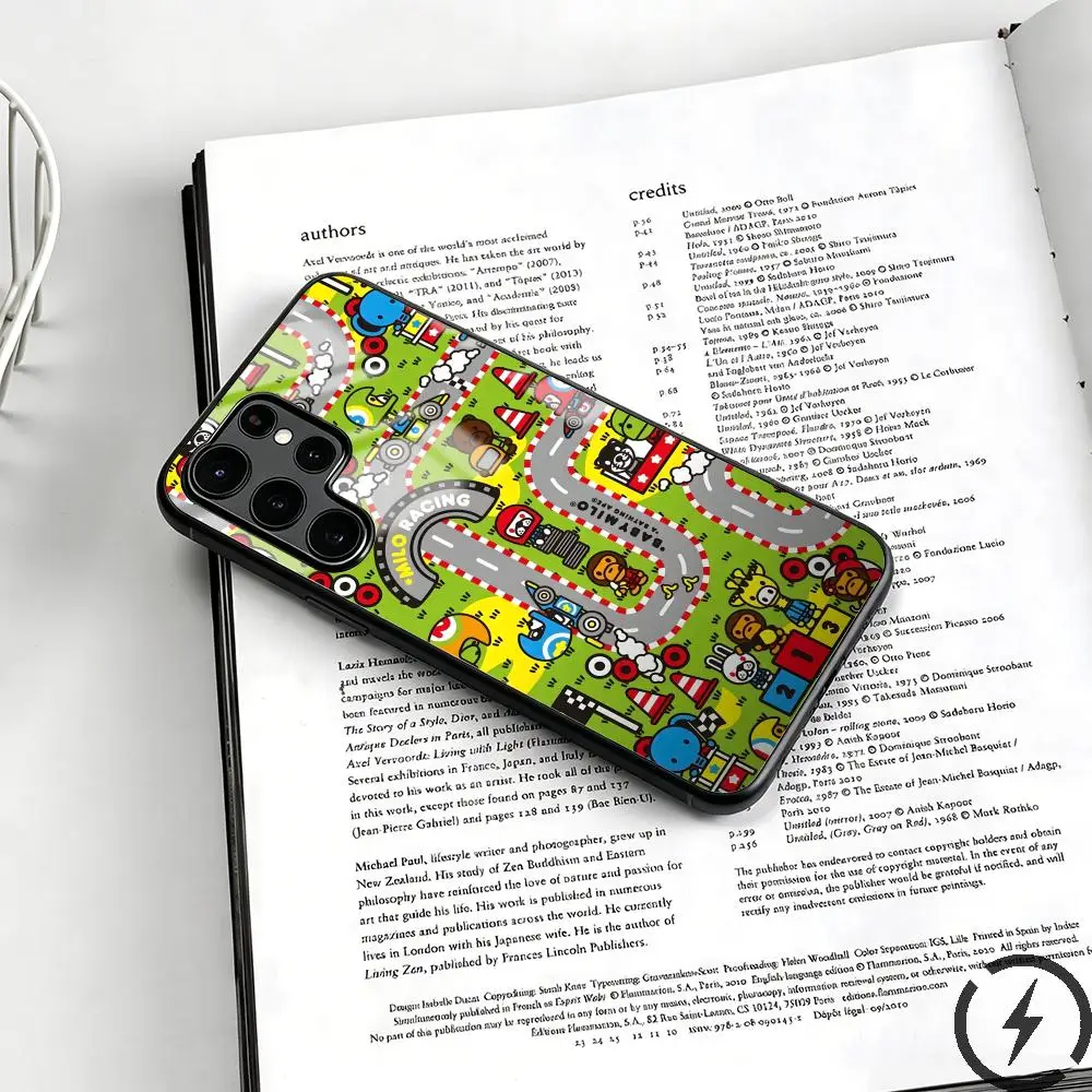Brand b-bape Phone Case For Samsung S26 S25 S24 S23 S22 S21 S20 Plus Ultra Note20 Glass Magnetic Case view 5