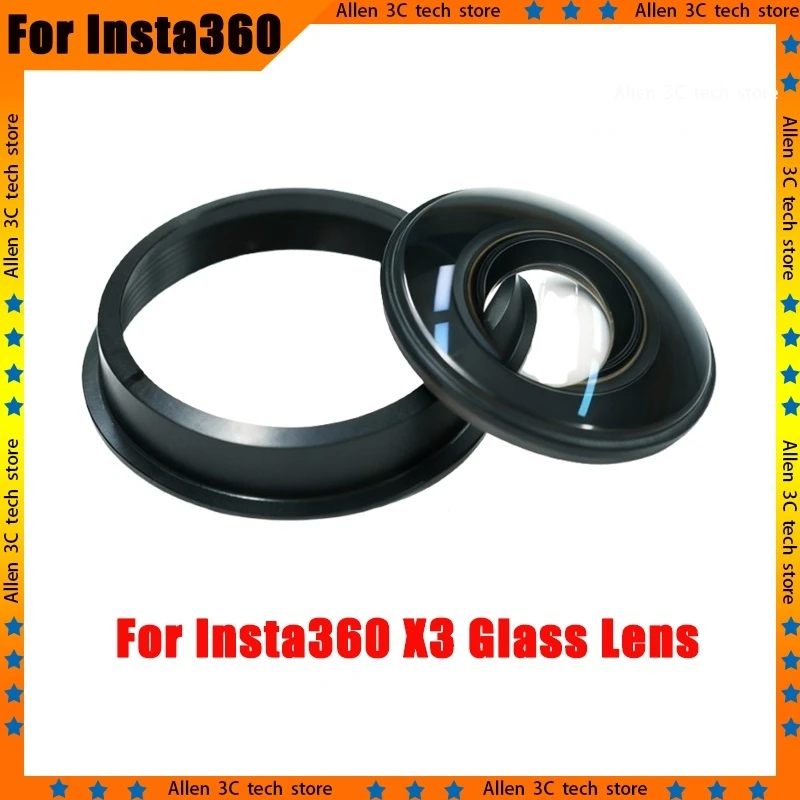 Insta360 X3 Replacement Glass Lens With Aluminum Ring Ultra Clear Anti Scratch Action Camera Accessory For Outdoor Photography