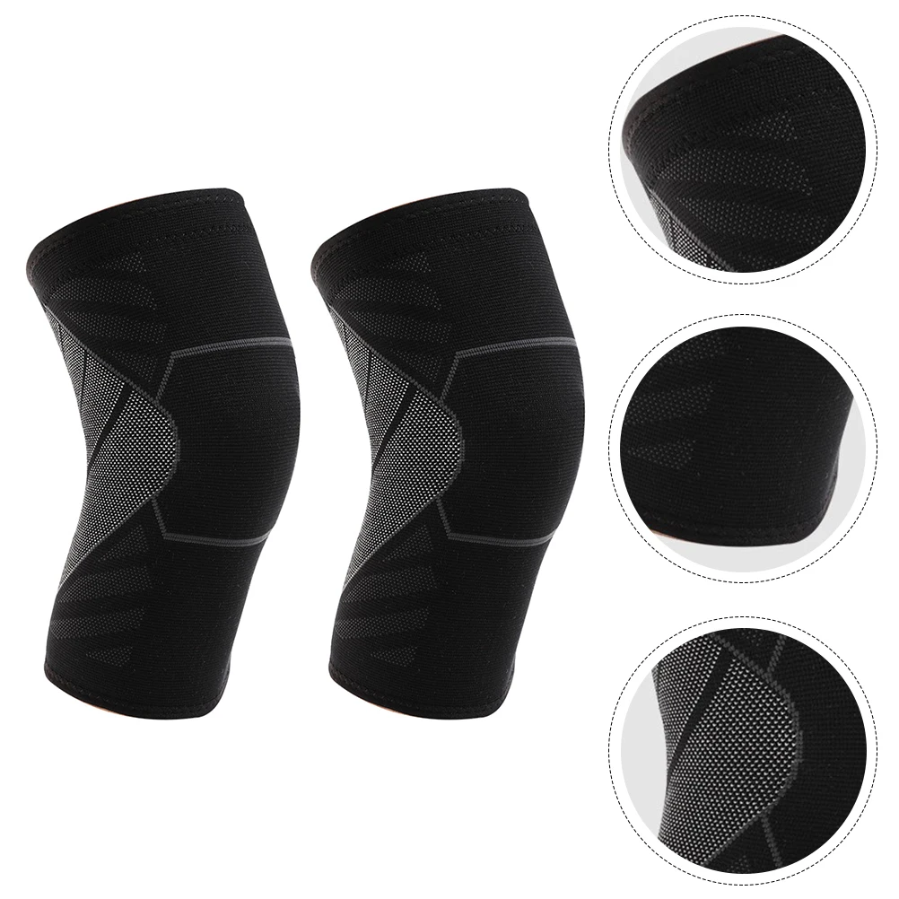 

2pcs Support Brace Lightweight Breathable Sports Knee Sleeve For Running Basketball Volleyball Elastic Knee Protector Pad With