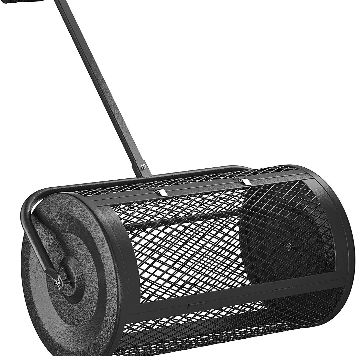 Spreader Roller Peat Moss Spreader For Planting, Seeding, Durable Lightweight Metal Mesh Spreader For Lawn