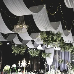 5M/10M Wedding Ceiling Decor Swag Elastic Fabric Event Party Birthday Meeting Decorfor Stair Table Reception Arch House
