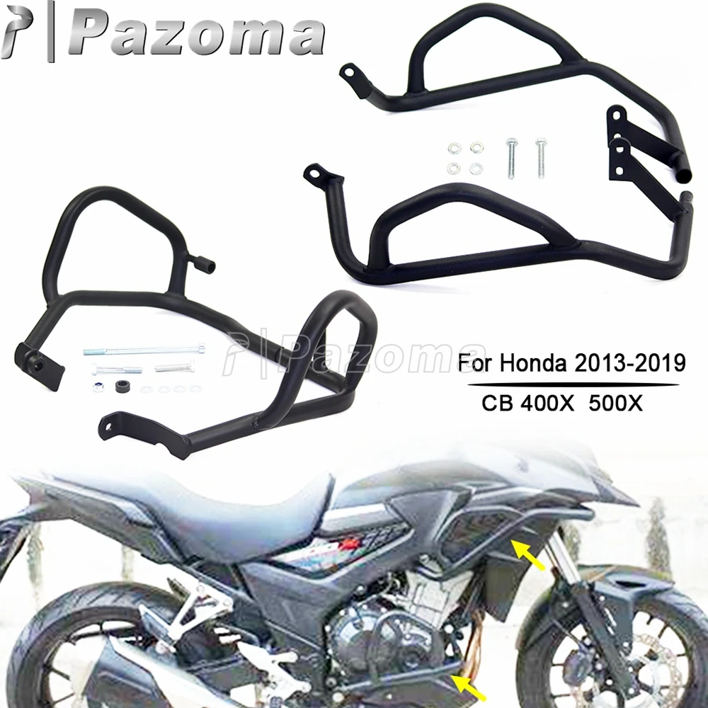 

Steel Motorcycle Front Fairing Crash Bars Highway Engine Bumer Guard Protector For Honda CB 400X 500X CB500X CB400X 2013-2018