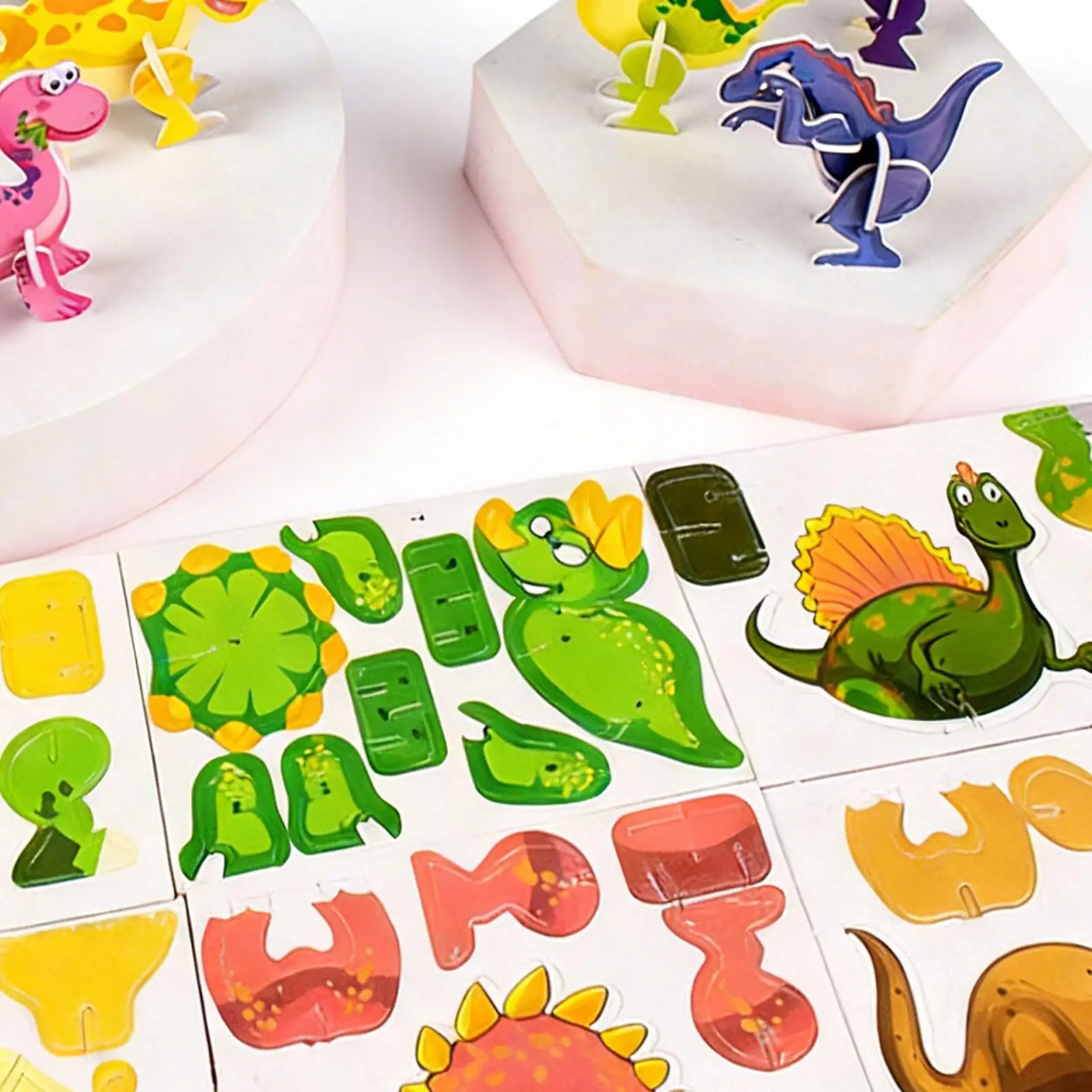 

3d Building Puzzle No Glue Educational Interactive Animal Figures 3D Jigsaw Puzzle Set For Boys Girls Children Teens Classroom