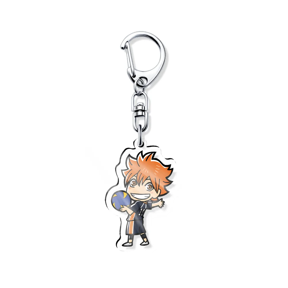 Anime Haikyuu!! Shoyo Hinata Kenma Kozume Tobio Kageyama Tsukishima Kei Figure Acrylic Keyring Pendant Cute Backpack Decor Gifts