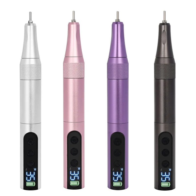 Portable Professional Nail Drill Machine 35000 RPM Rechargeable Electric Nail Drill for Acrylic Gel Polishing Salon Tool