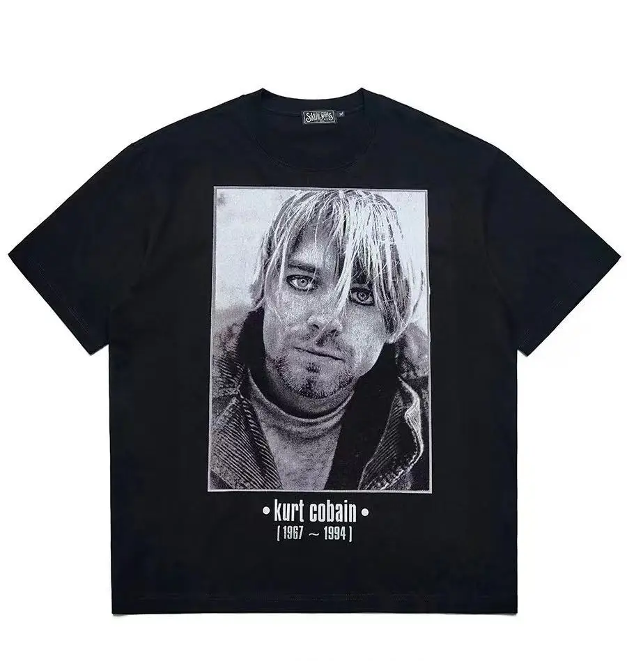 

KURT COBAIN VINTAGE T Shirt Men Women 1:1 High Quality Washed T-shirt Top Tees