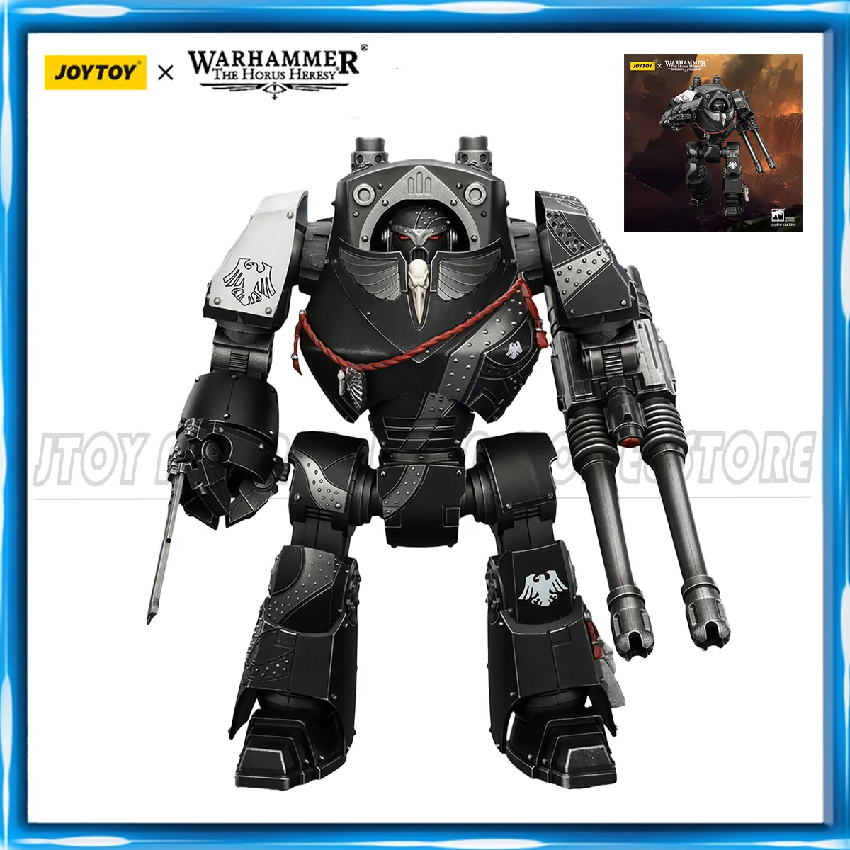 

[Pre Order] JOYTOY Warhammer 40K 1/18 Action Figure Raven Guard Contemptor Dreadnought with Gravis autocannon and Chainfist
