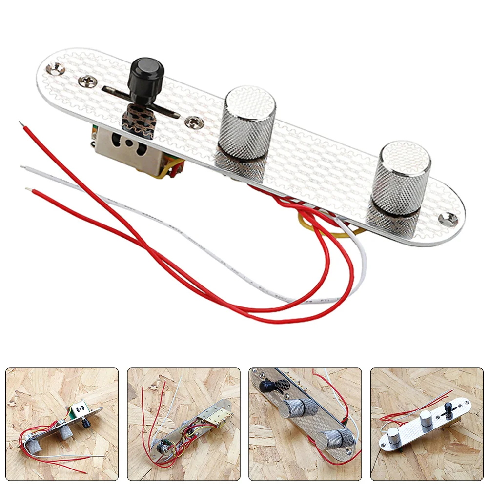 

Iron Plate Circuit Guitar Wiring Harness 3-Way Pre-Installed Control Plate For Guitar Repair Upgrade Parts Accessory