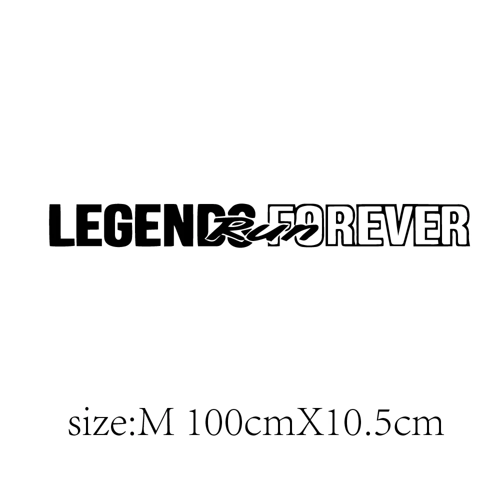 Cartoon Legends Run Forever Car Decal Personalized Car Stickers Motorcycle Decals 