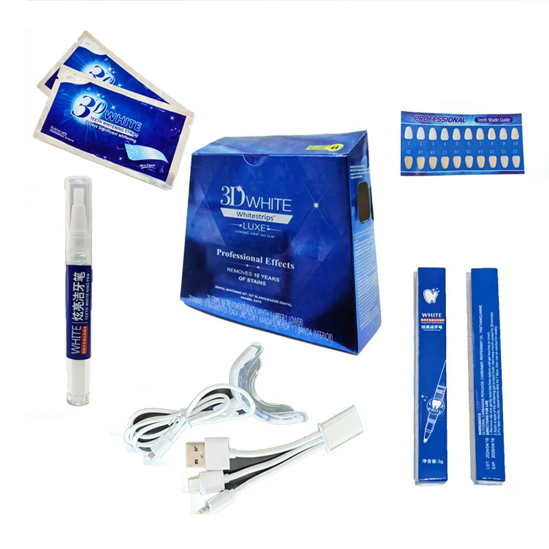 Blue light tooth beauty instrument gel set USB charging teeth whitening to remove smoke stains yellow fluorosis Dental Tools