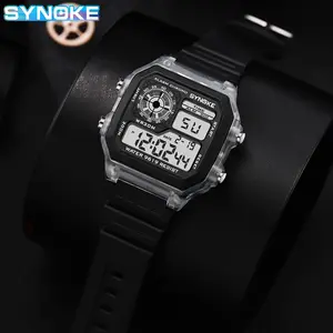 Synoke-Digital Clocks for Men, Luminous, Multifunctions, Waterproof, Chronograph, Wrist Watch, Outdoor, Running, Student, 7 Lights 8 Main Sales Military Clock - №8