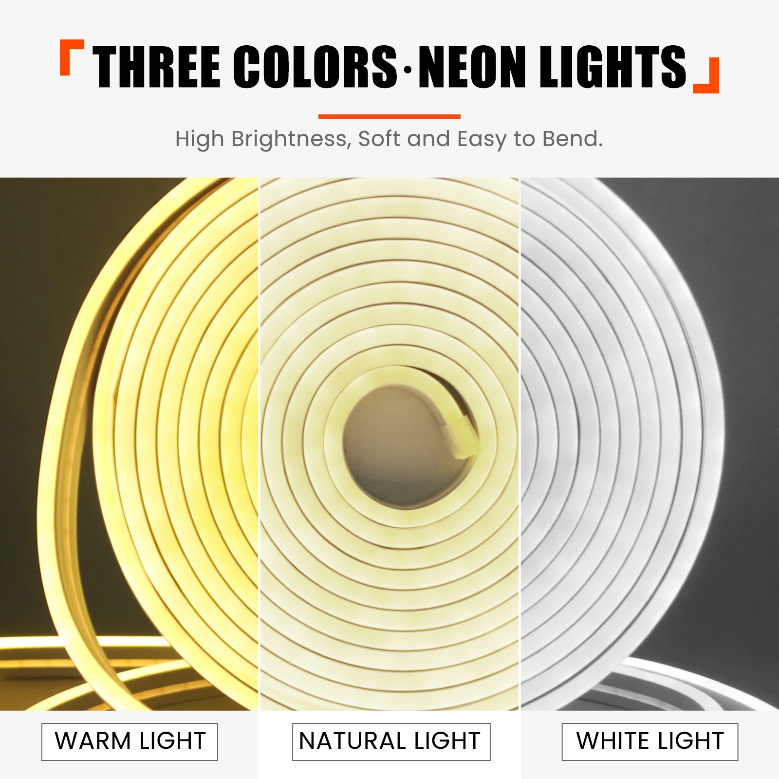 Neon LED Strip Light With 3AA Battery Case 5V 120Leds/M Flexible Tape Diode IP67 Rope For TV Backlight Home Outdoor Decor