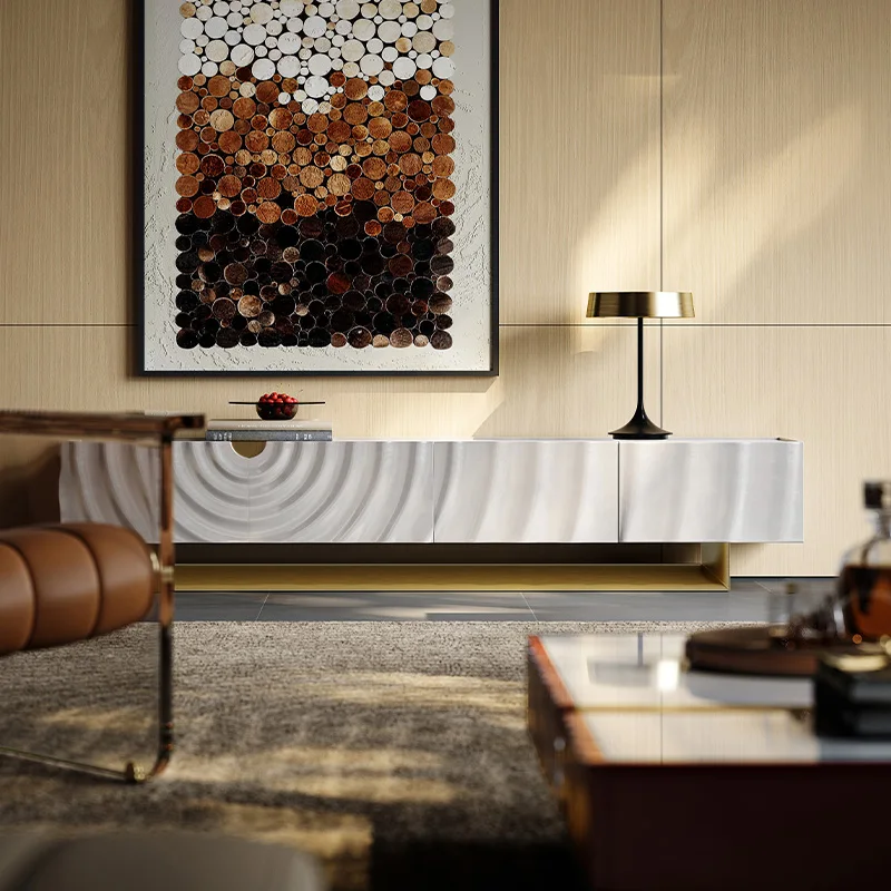 Stand Drawers Tv Cabinet Wall Decoration Beige Modern Luxury Tv Cabinet White Nordic Designer Mueble De Tv Furniture For Home