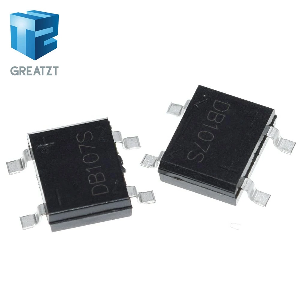 GREATZT 10/20/40PCS SMD DB107 DB107S 1A 1000V Single Phases Diode Rectifier Bridge image 3