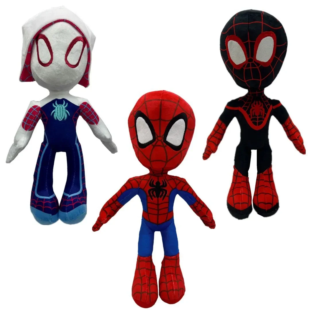 

32CM Anime Avengers Spiderman Plush Toys Into the Spider-Verse Gwen Peter Parker Noir Dolls Soft Stuffed Toy For Kids Gift