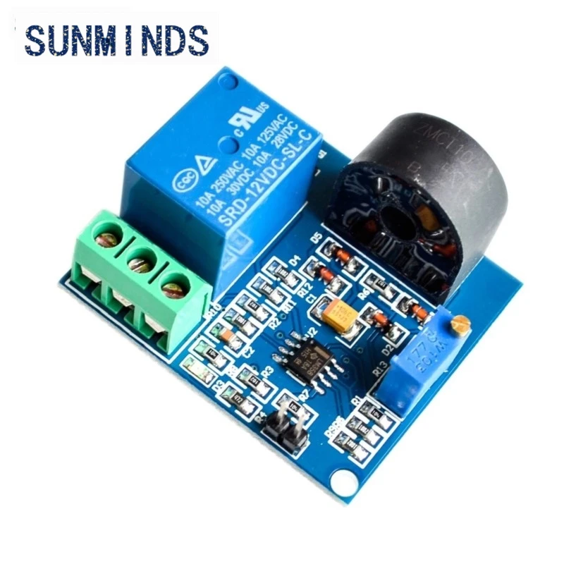 AC Current Detection Sensor Module 12V Relay Protection Module 5A Over-Current Overcurrent Protection Switch Output