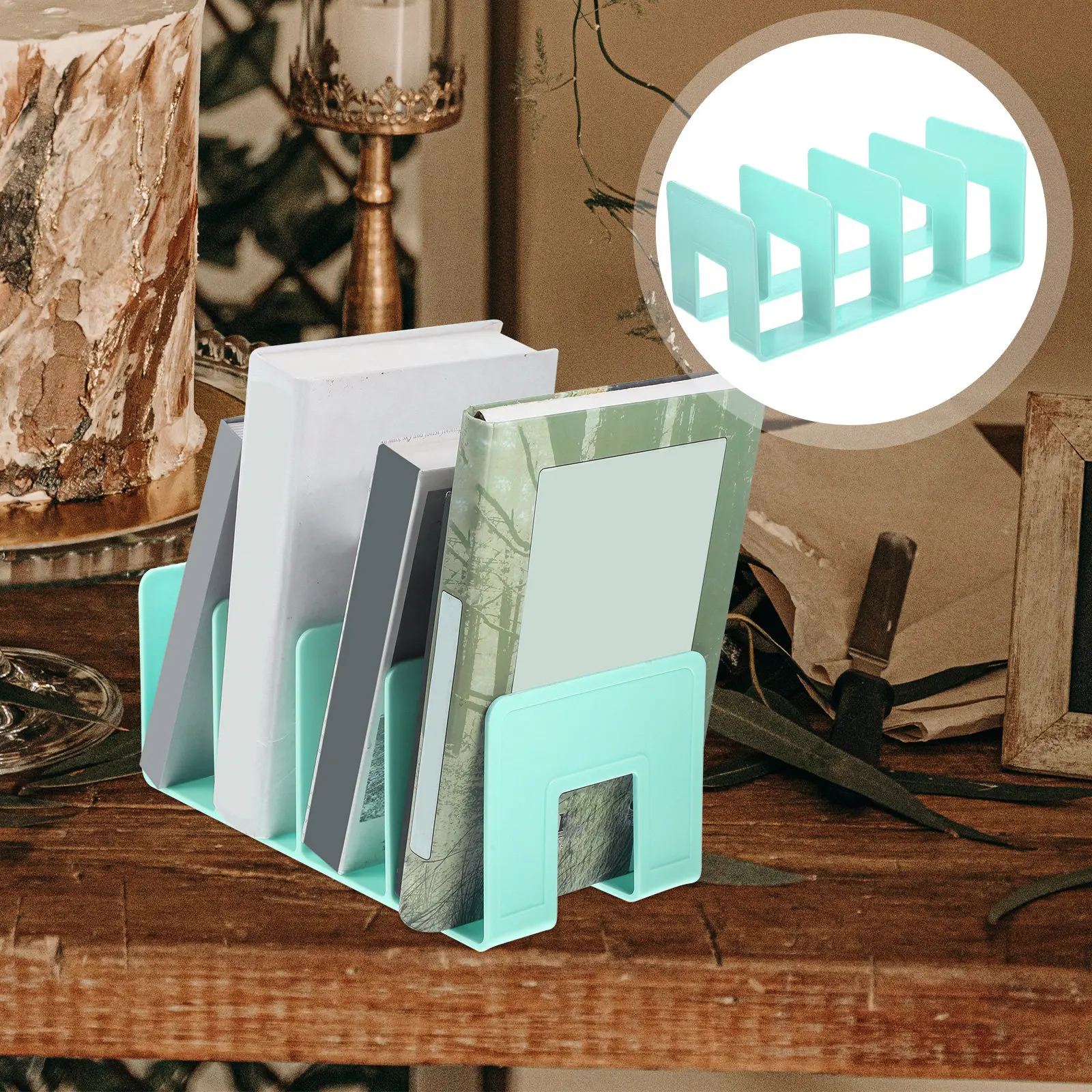 

File Document Storage Rack Desktop Organizer Office Files Holder Multifunction Desktop File Organizer Document Holder Rack