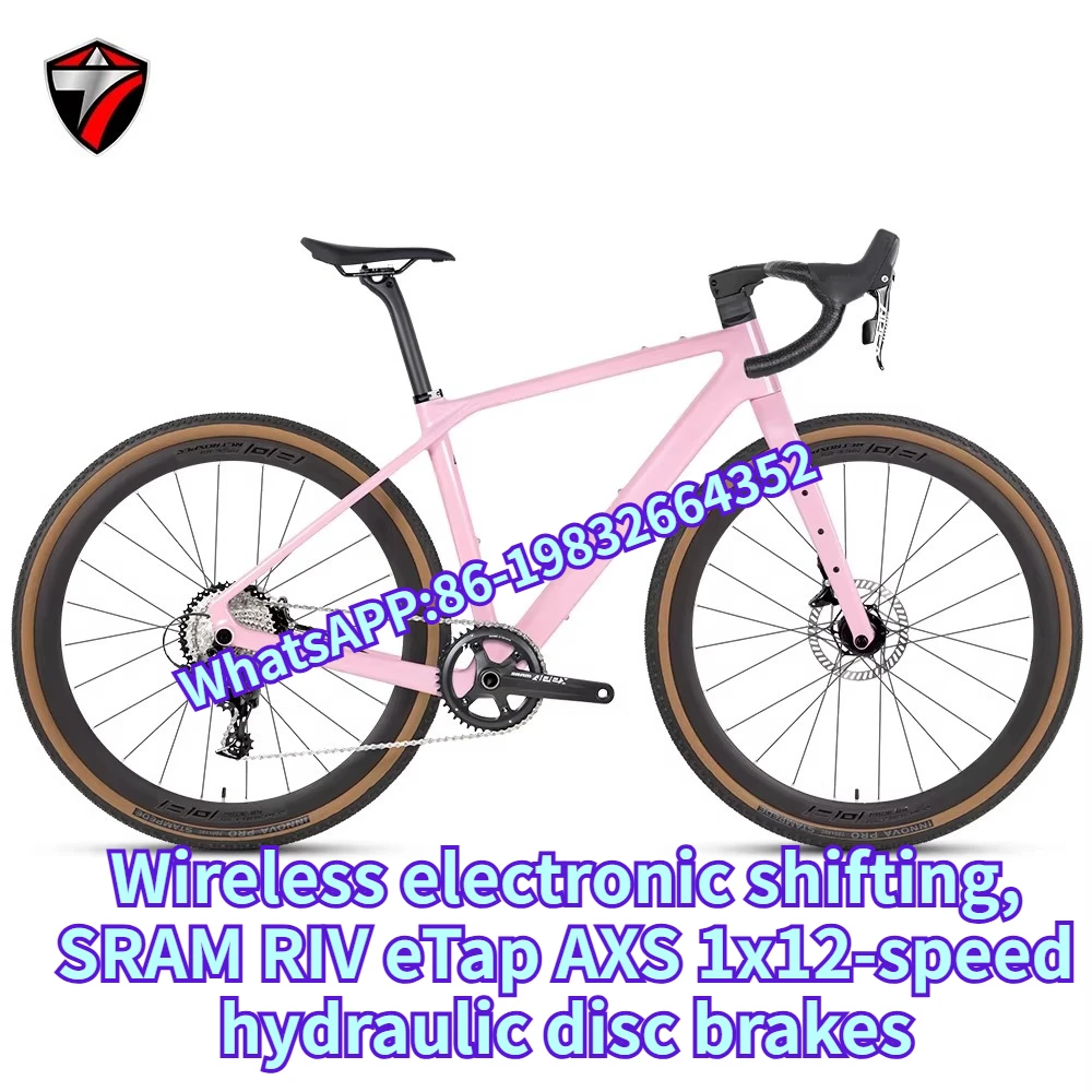 

Велосипед шоссейный TWITTER GRAVEL X с электронным переключением передач RIV eTapAXS-12S/EDS GEX-13S/TX7100-24S T900, карбоновая рама, гидравлические дисковые тормоза.