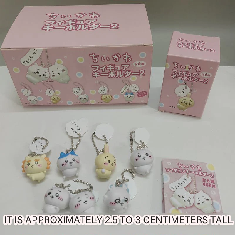

Chiikawa Random Figure Toy Set Cute Chiikawa Usagi Hachiware Momonga Kurimanju Keychain Pendant Collectible Gift for Kids