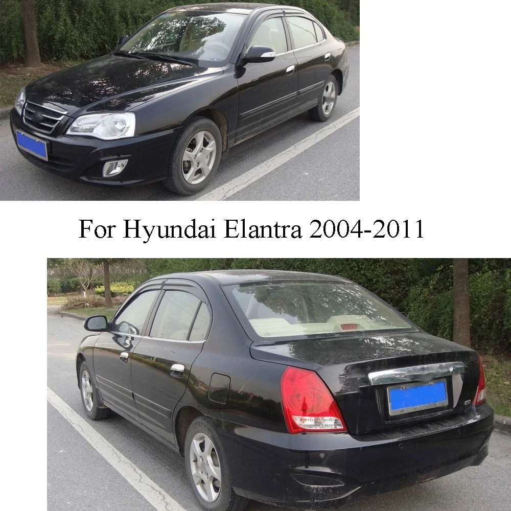 لشركة هيونداي إلنترا 2004 2005 2006 2007 2008 2009 2010 2011 سيارة ملصق مقبلات عمود نافذة الشريط الأوسط إطار الكسوة اغطية #6