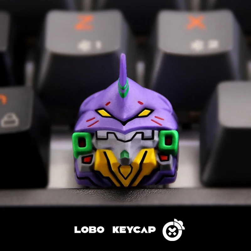 Keycap Bertema Anime Eva Cherry R4 Profil Resin Keyboard Mekanik Kustom Koleksi Kartun Esc Hadiah Liburan Keycap